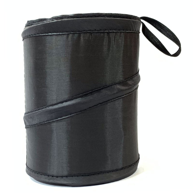 Kitbest (2 Pack Car Trash Can, 1 Gallon Car Garbage Bin Collapsible Pop-up Water Proof Bag Mini Portable Waste Basket Bin, Rubbish Bin (Black) - Image 1